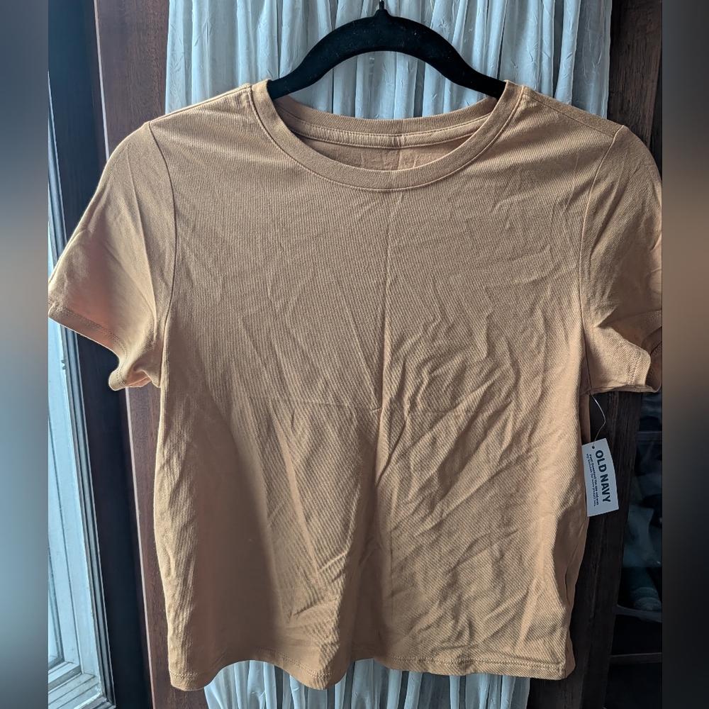 NWT Old Navy Women's Short Sleeve Crew Tee - Light Peach